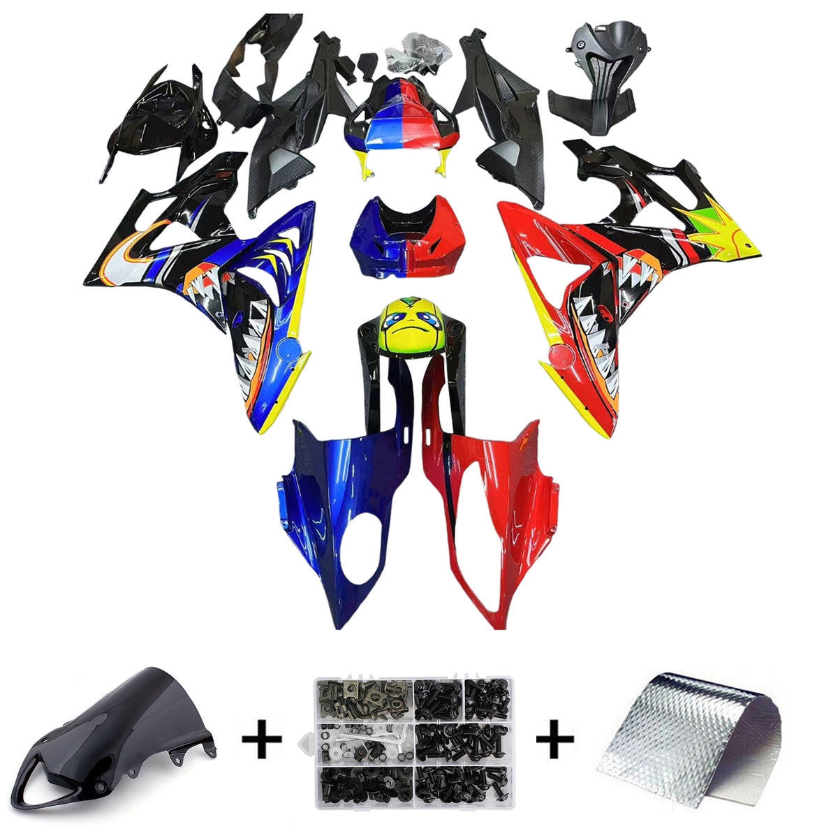 Amotopart 2009-2014 BMW S1000RR Red Blue Fairing Kit