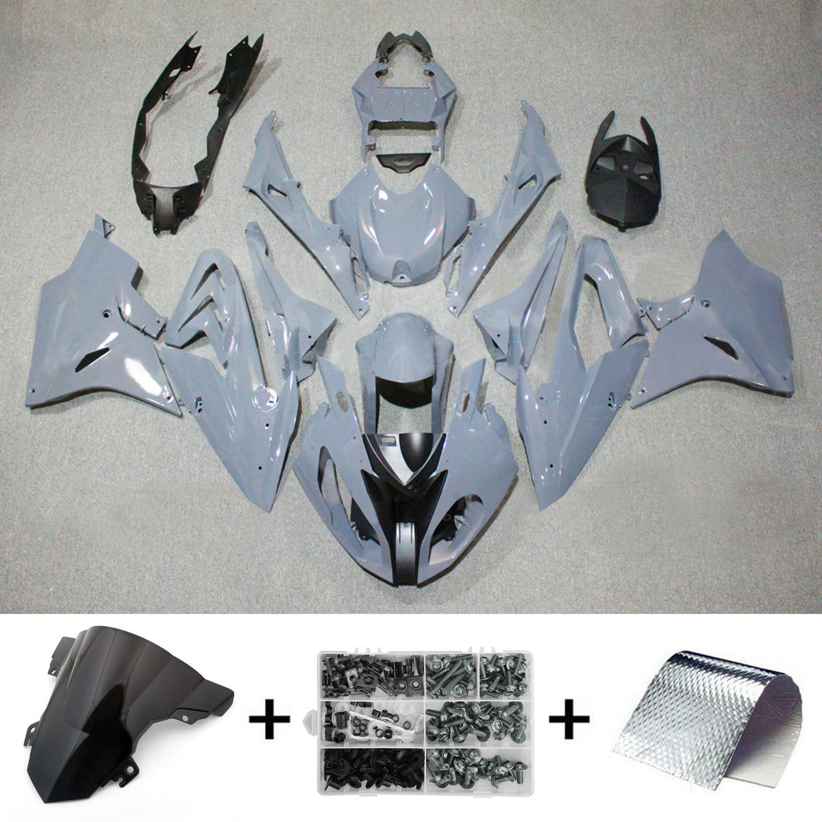 Amotopart 2017-2018 BMW S1000RR Grey Fairing Kit