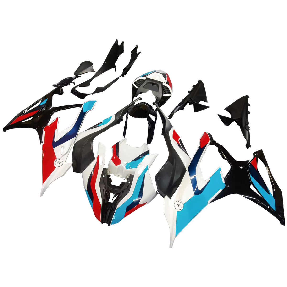 Amotopart 2019-2022 BMW M1000RR S1000RR White Red Black Fairing Kit