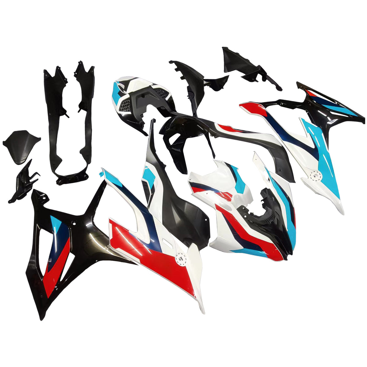 Amotopart 2019-2022 BMW M1000RR S1000RR White Red Black Fairing Kit