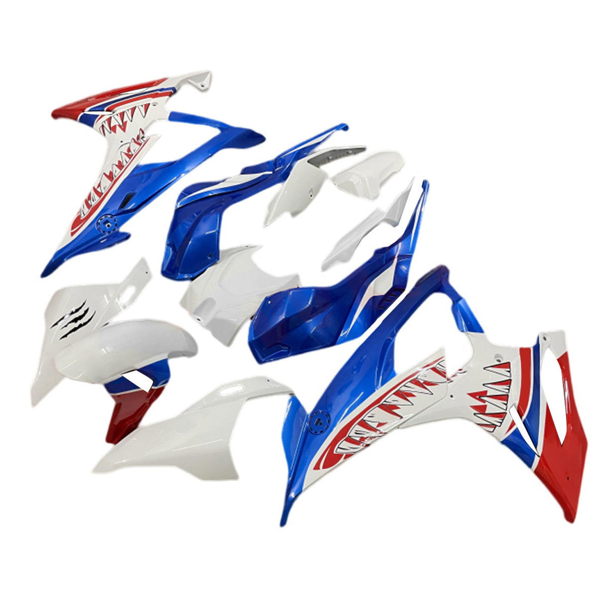 Amotopart 2019-2022 BMW M1000RR S1000RR White Blue Fairing Kit
