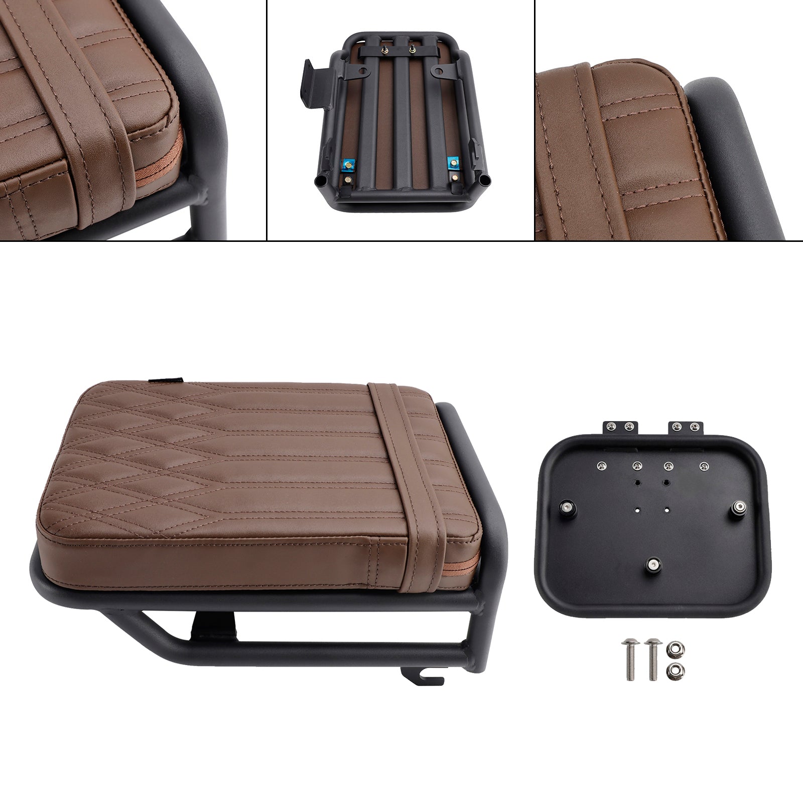 20-23 Honda Ct125 Huntercub Rear Seat Cushion W/ Saddlebag Bracket Kit Black