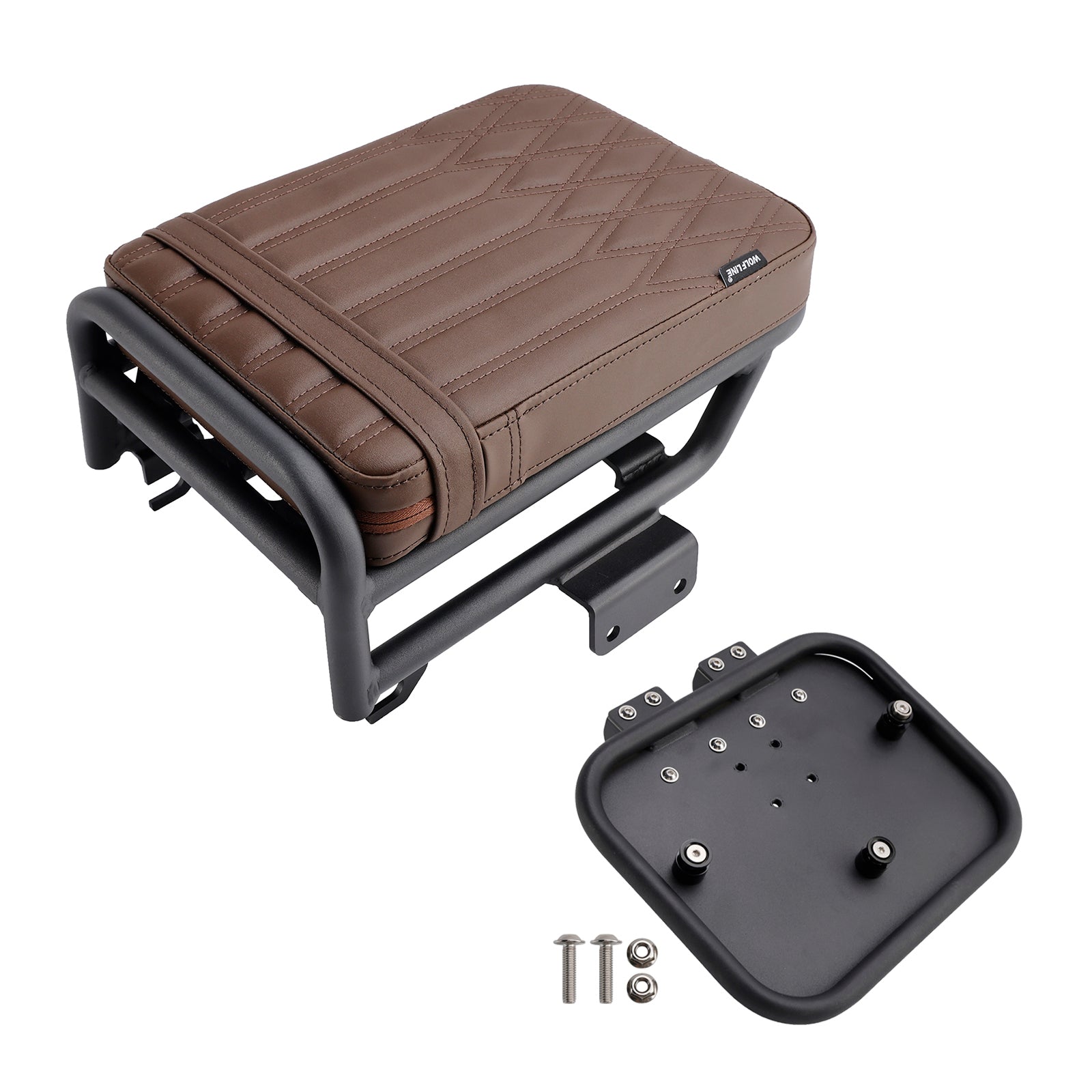 20-23 Honda Ct125 Huntercub Rear Seat Cushion W/ Saddlebag Bracket Kit Black