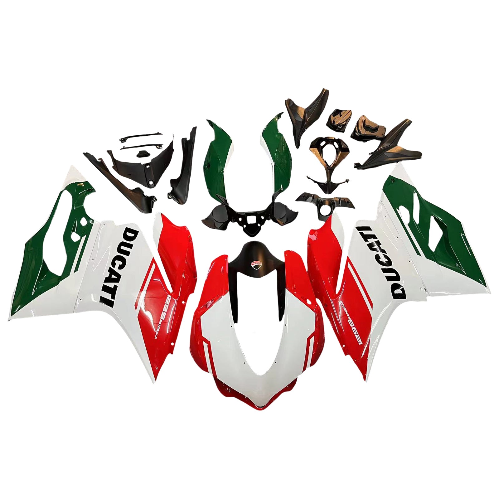 Amotopart 2015-2020 Ducati 959 Red
Green White Fairing Kit