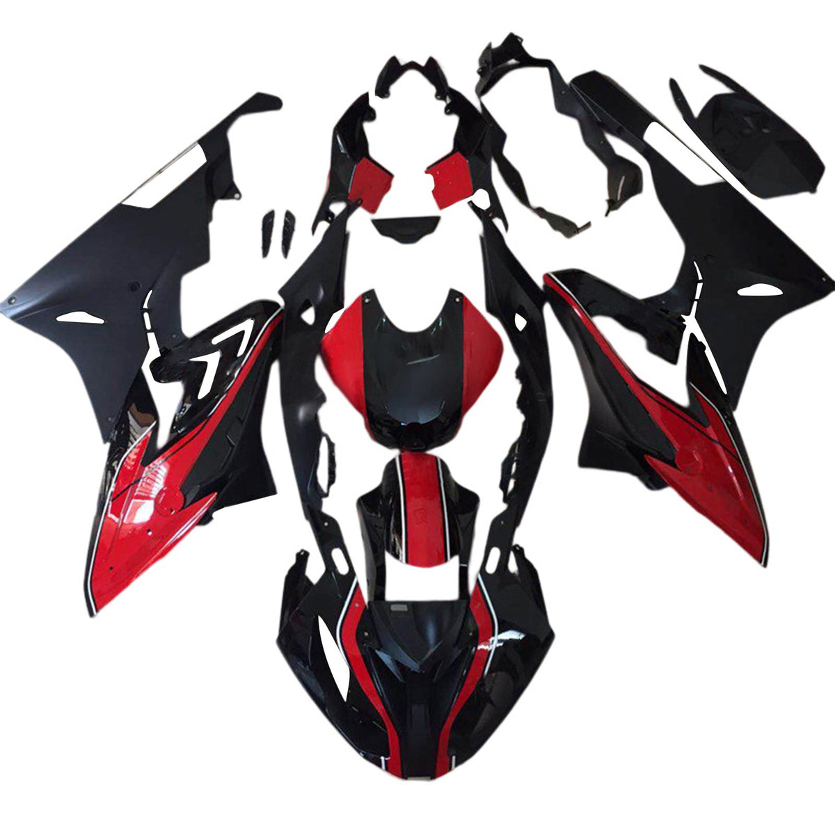 Amotopart 2017-2018 BMW S1000RR Black Red Fairing Kit