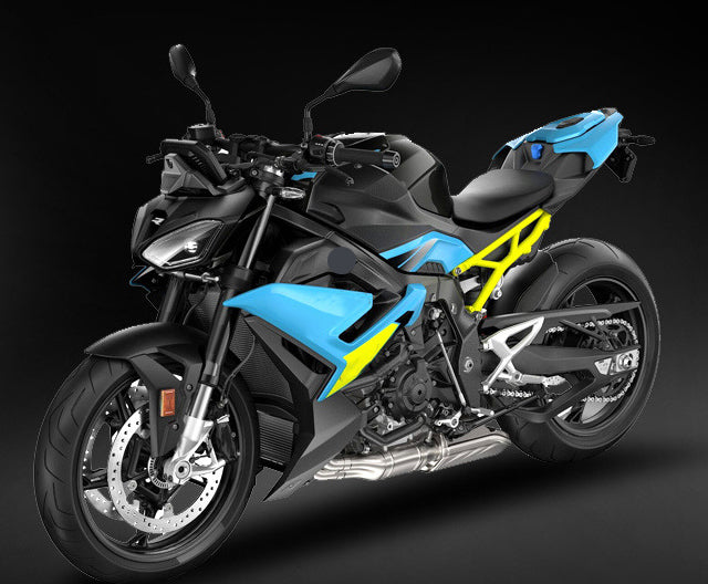 Amotopart 2021-2025 BMW S1000R Kit de carenado negro azul