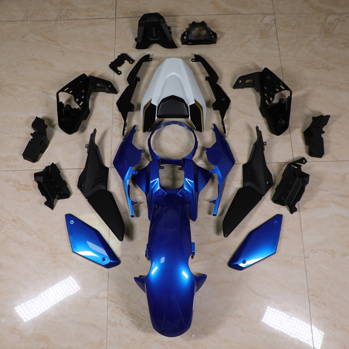 Amotopart 2019-2020 Honda CB650R Black Blue Fairing Kit