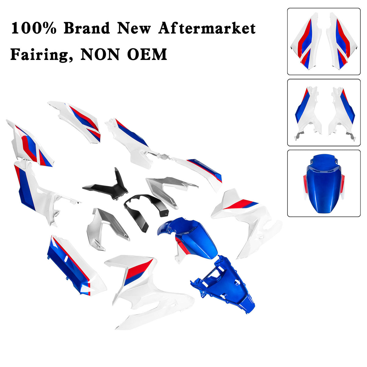 Amotopart 2023-2025 Honda ADV160 White Blue Fairing Kit