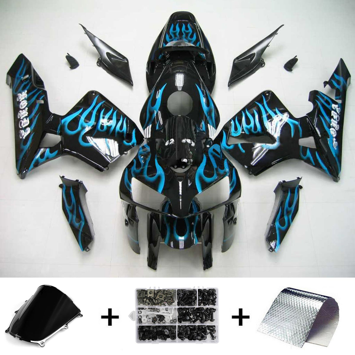 Zestaw owiewek Amotopart 2005-2006 do Hondy CBR600RR F5 w kolorze czarnym