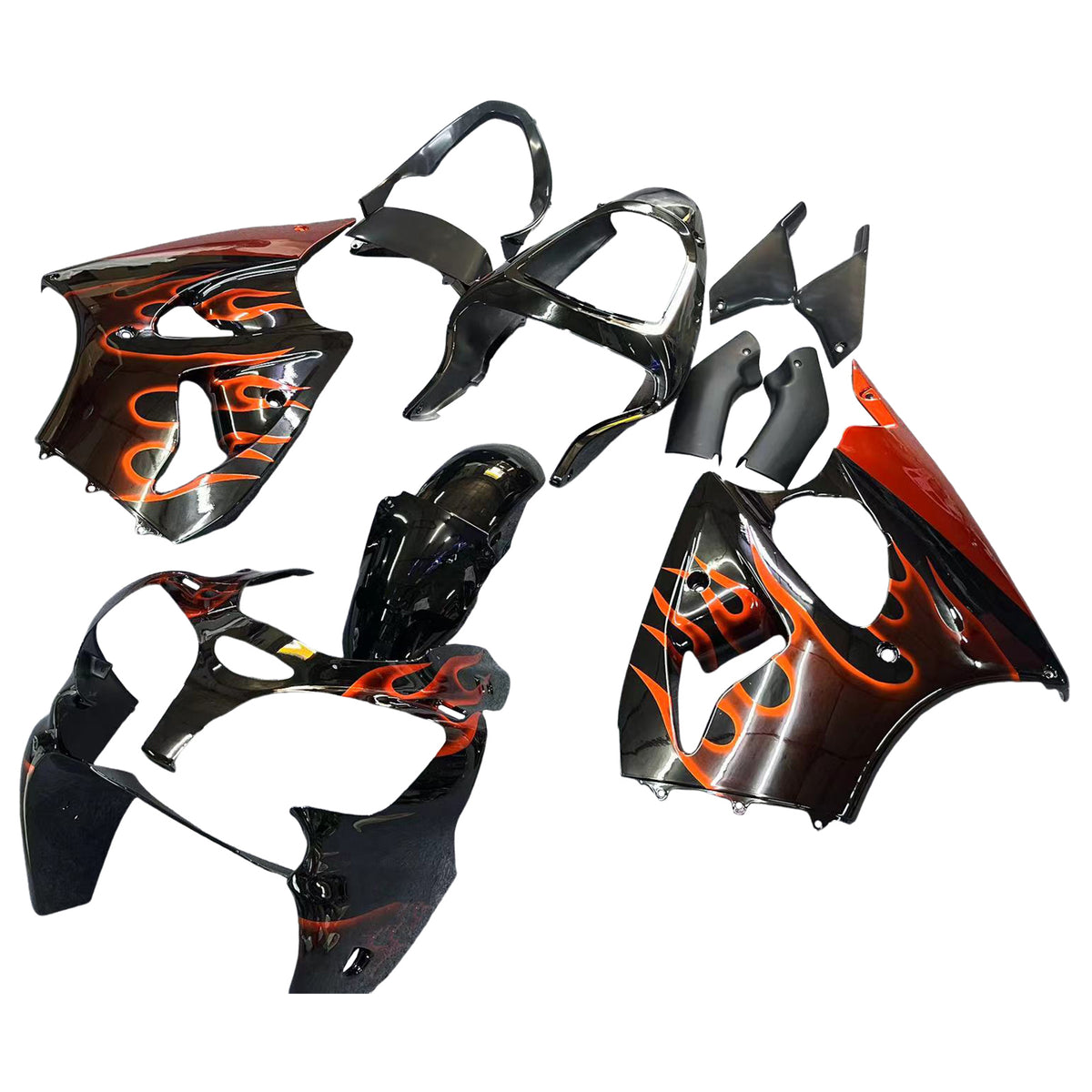 Amotopart 2000-2002 2005-2008 Kawasaki ZX-6R 636 ZZR600 Black White Red Fairing Kit