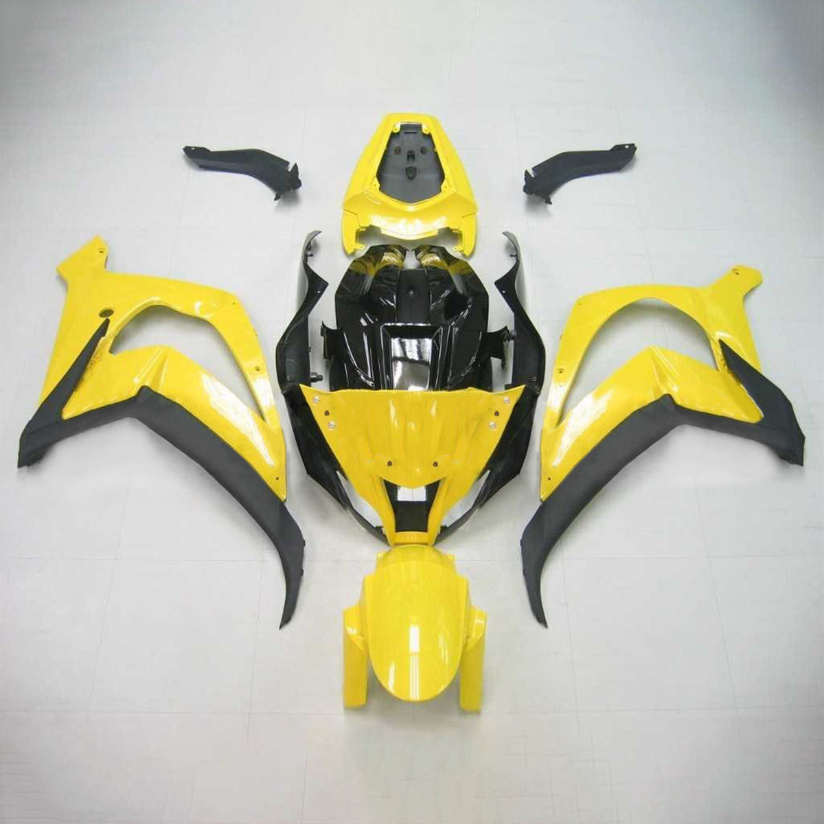 Amotopart 2011–2015 Kawasaki ZX-10R Gelb Schwarz Grau Verkleidungsset