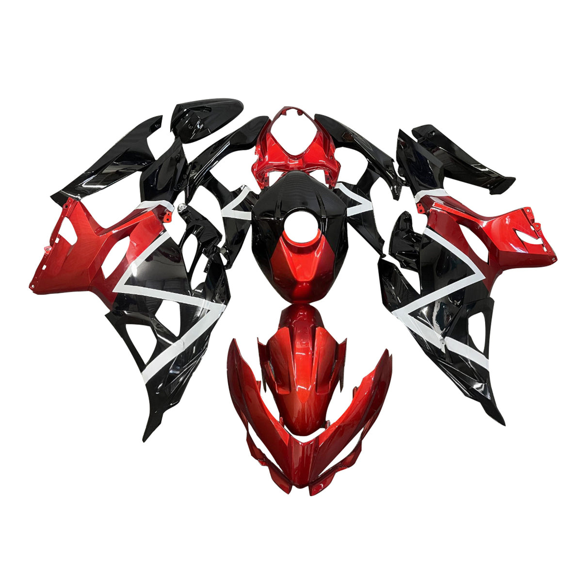 Amotopart 2018-2024 Kawasaki EX400 Ninja 400 Red Black White Fairing Kit