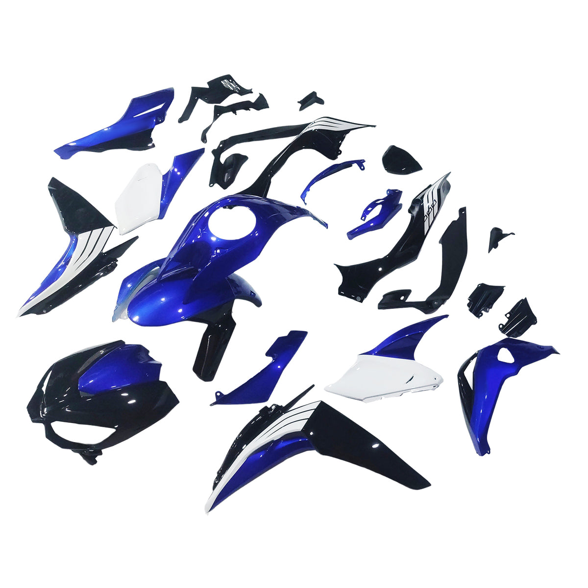 Amotopart 2014-2017 Kawasaki Z1000 Blue Black White Fairing Kit