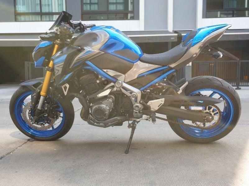 Amotopart 2017-2019 Kawasaki Z900 Gold Blue Orange Fairing Kit