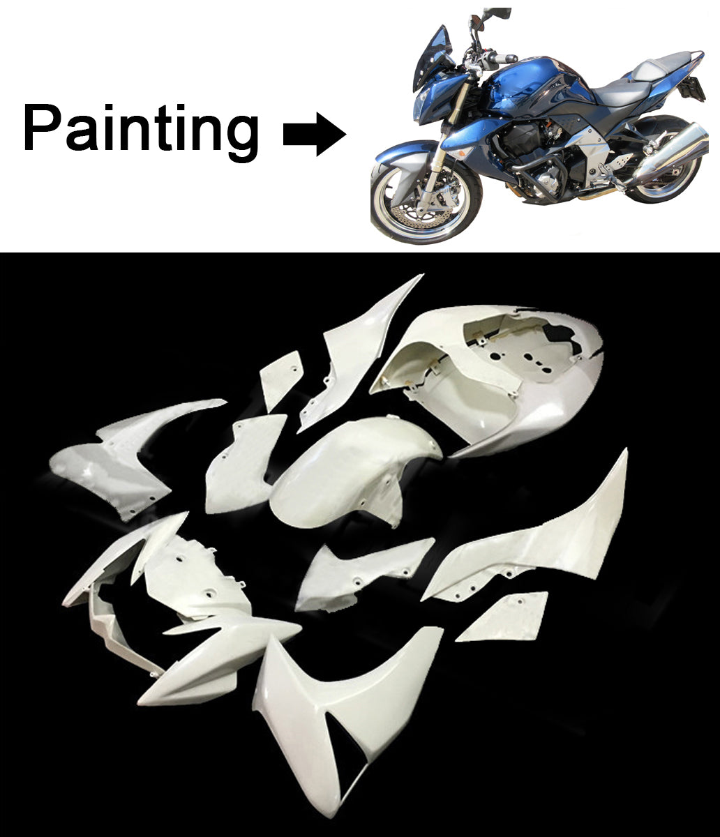 Amotopart 2007-2009 Kawasaki Z1000 Black Blue Gray Fairing Kit