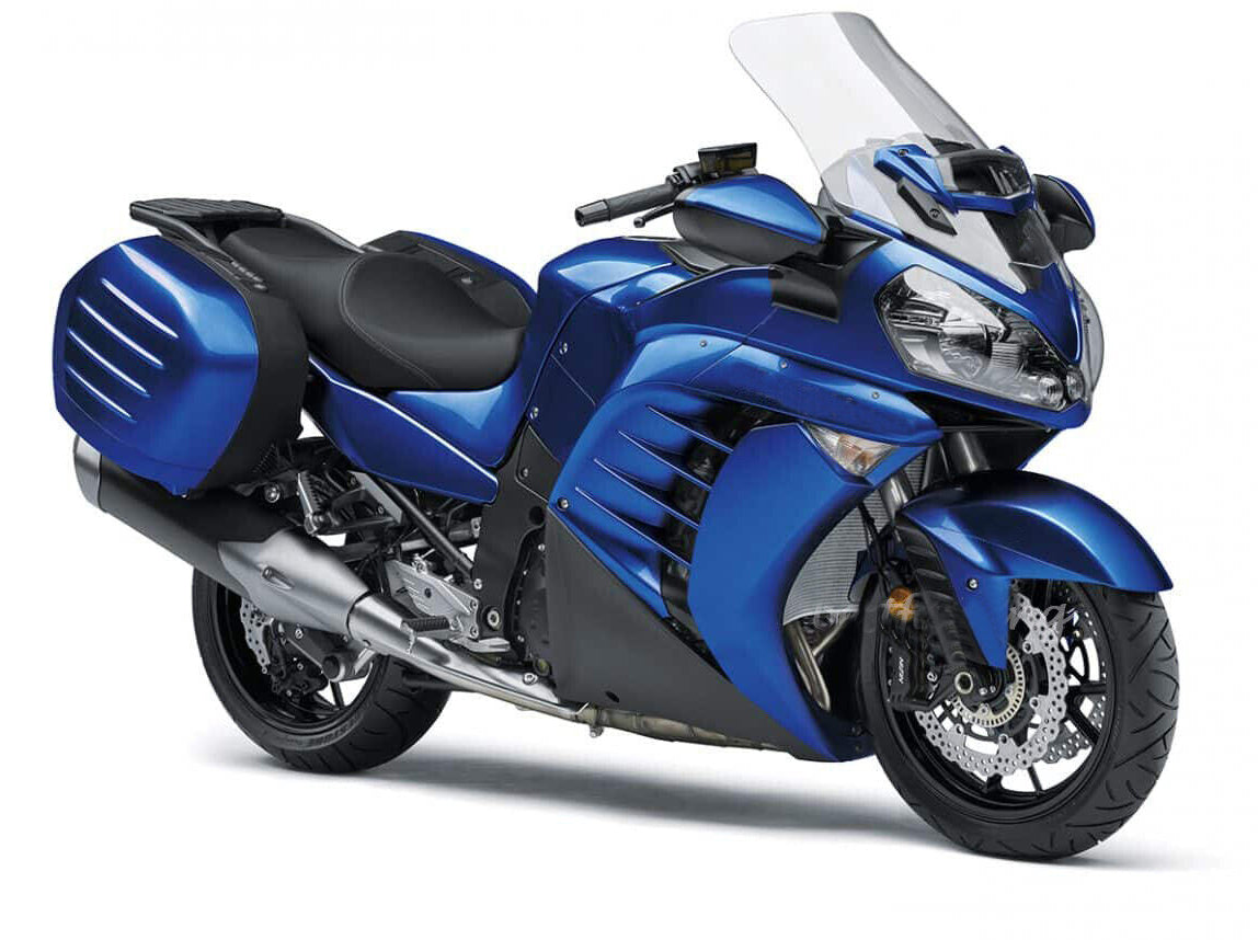 Amotopart 2007-2009 Kawasaki GTR1400 ZG1400 Gray Blue Black Fairing Kit
