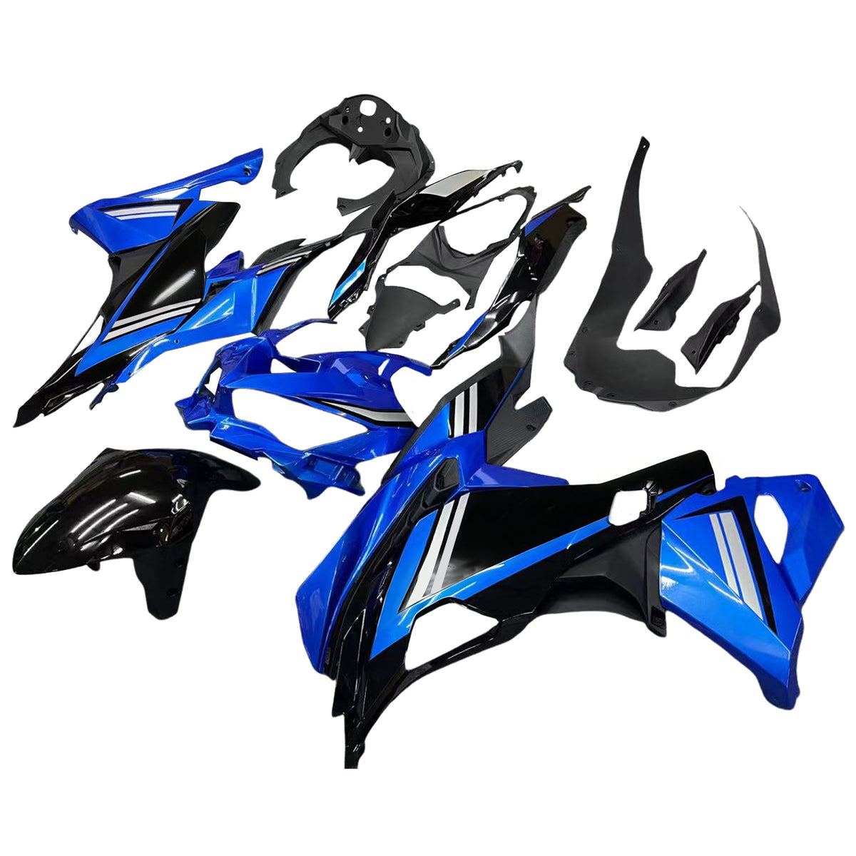 Amotopart 2019-2026 Kawasaki Ninja ZX-25R Gray Black Blue Fairing Kit