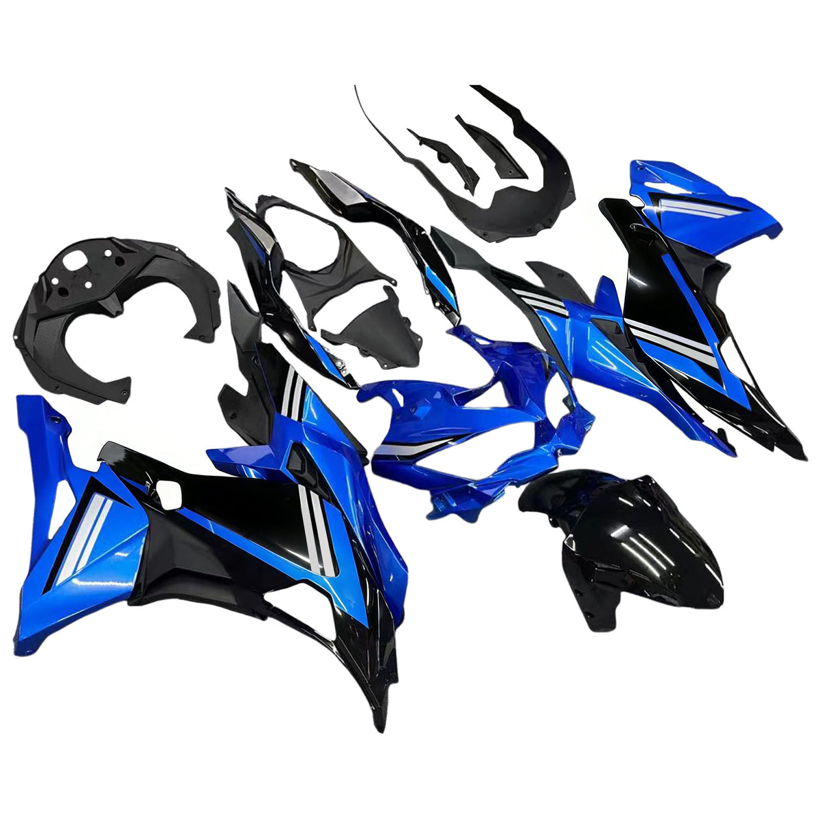 Amotopart 2019-2026 Kawasaki Ninja ZX-25R Gray Black Blue Fairing Kit