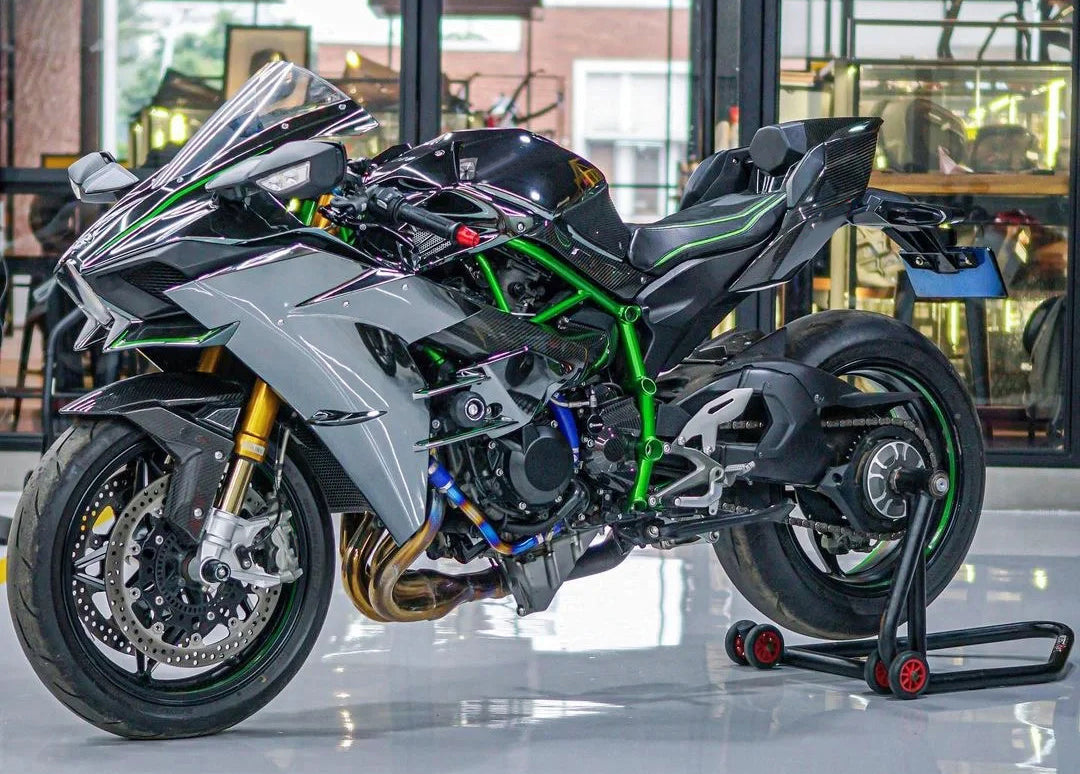 Amotopart 2015-2025 Kawasaki Ninja H2 grijs zwart blauwe kuipset