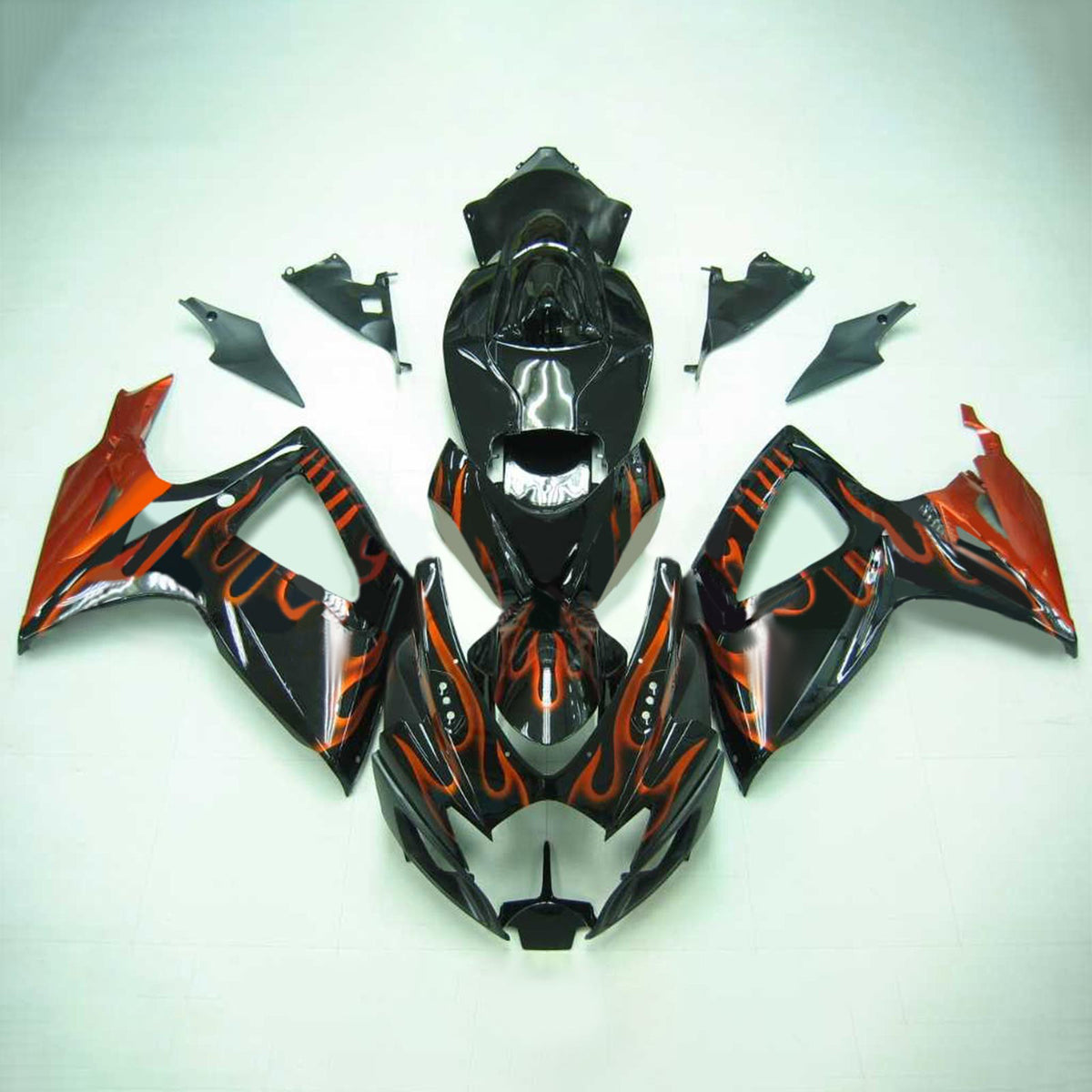 Amotopart 2006-2007 Suzuki GSX-R600 750 K6 Gray Black Orange Green Fairing Kit