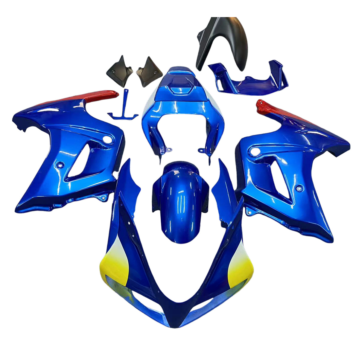 Amotopart 2003-2013 Suzuki SV650 Blue Yellow Fairing Kit