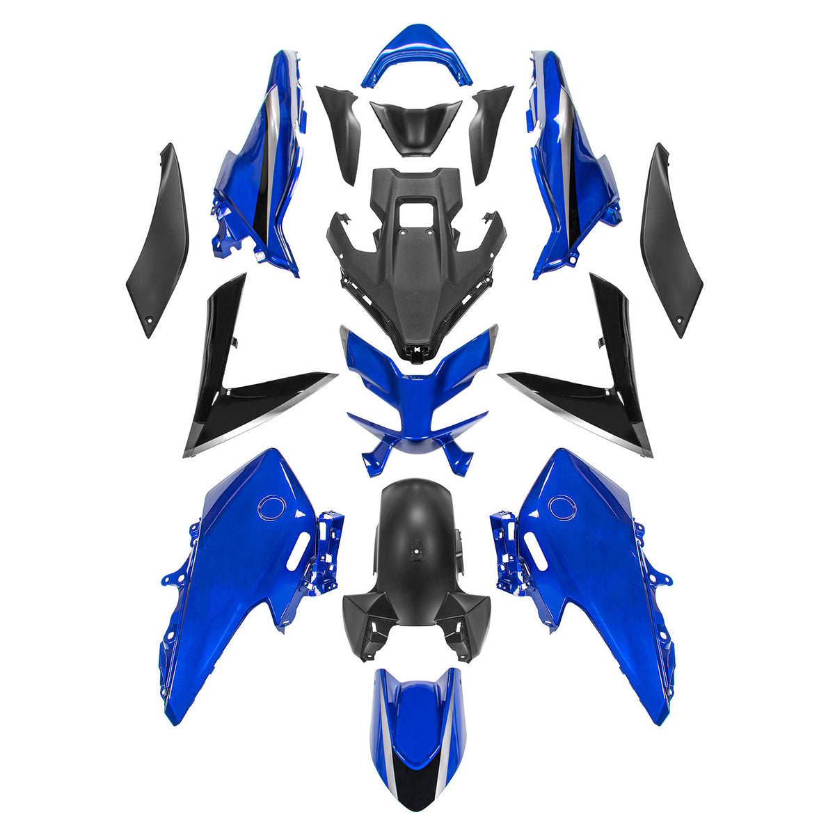 Amotopart 2022-2024 Yamaha TMAX 560 Black Blue Fairing Kit