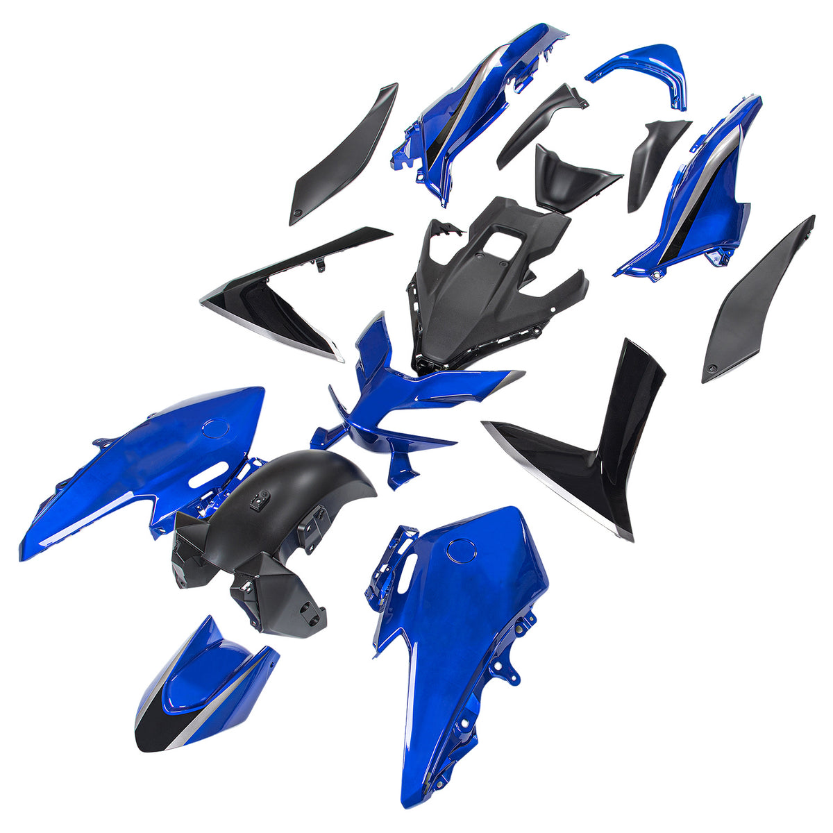 Amotopart 2022-2024 Yamaha TMAX 560 Black Blue Fairing Kit