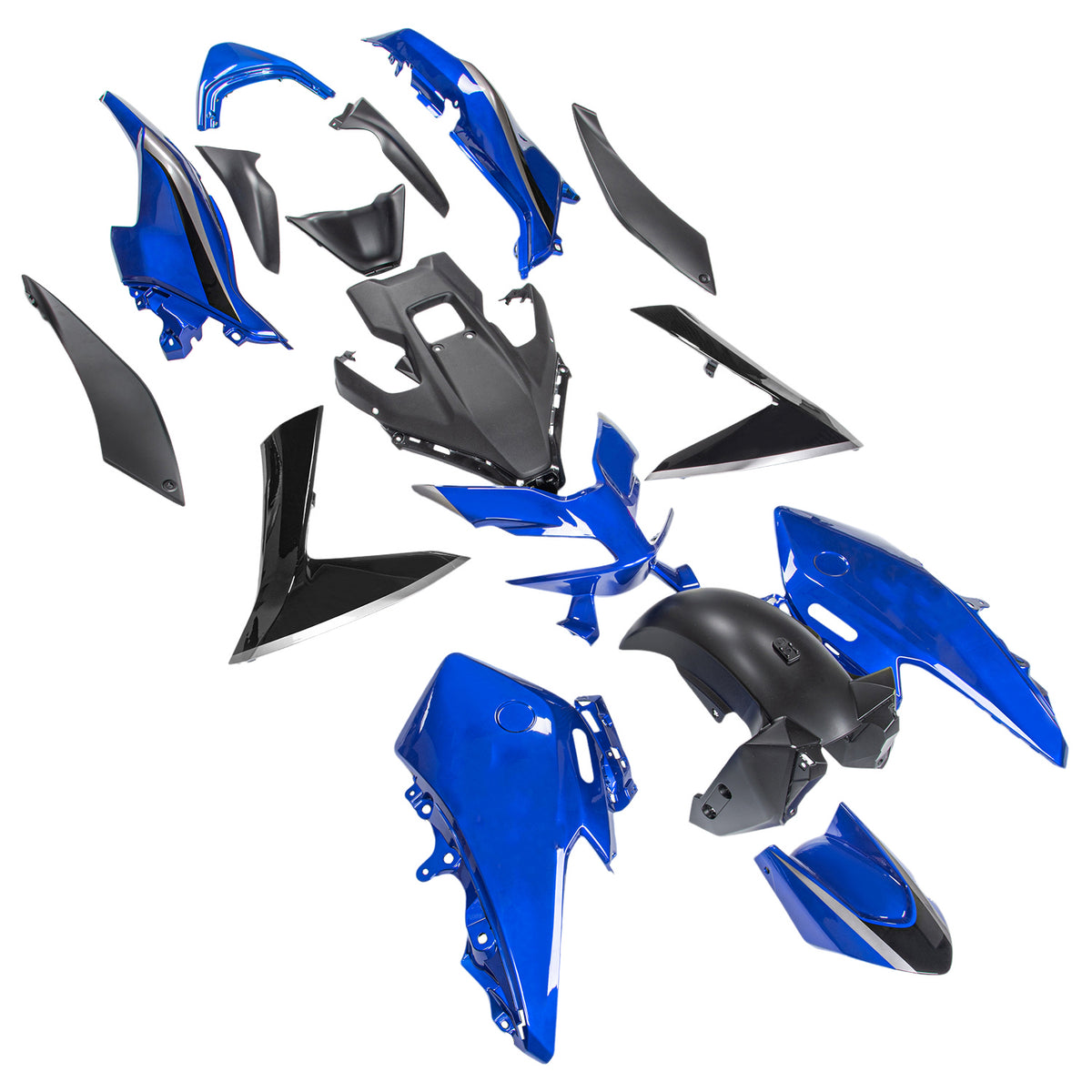 Amotopart 2022-2024 Yamaha TMAX 560 Black Blue Fairing Kit