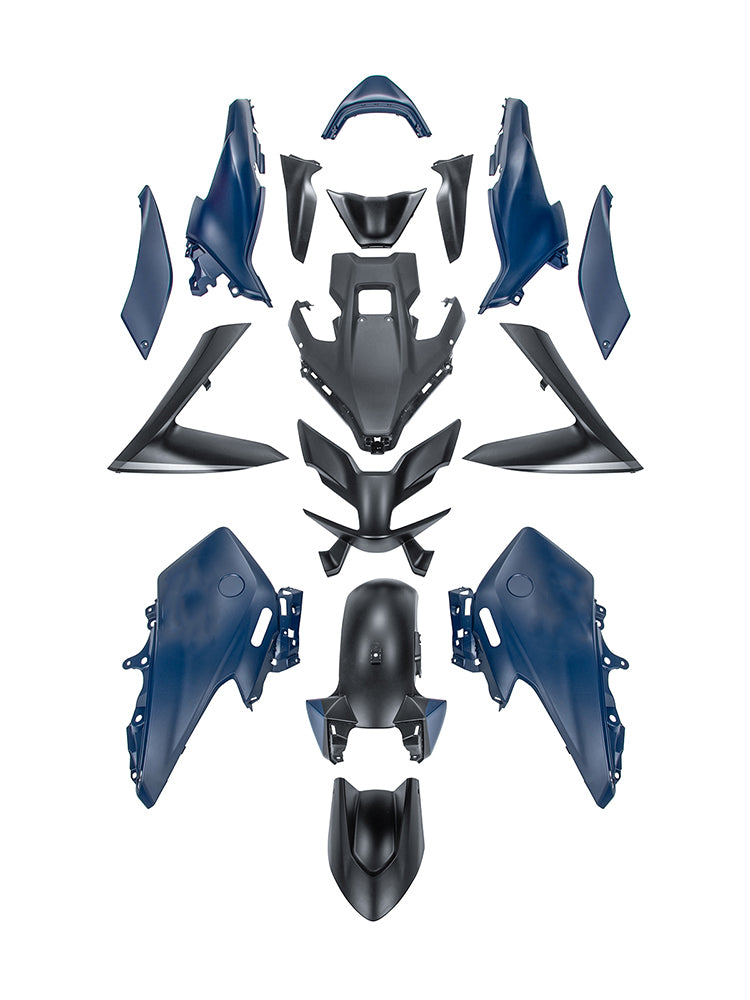 Amotopart 2022-2024 Yamaha TMAX 560 Black Dark Blue Fairing Kit
