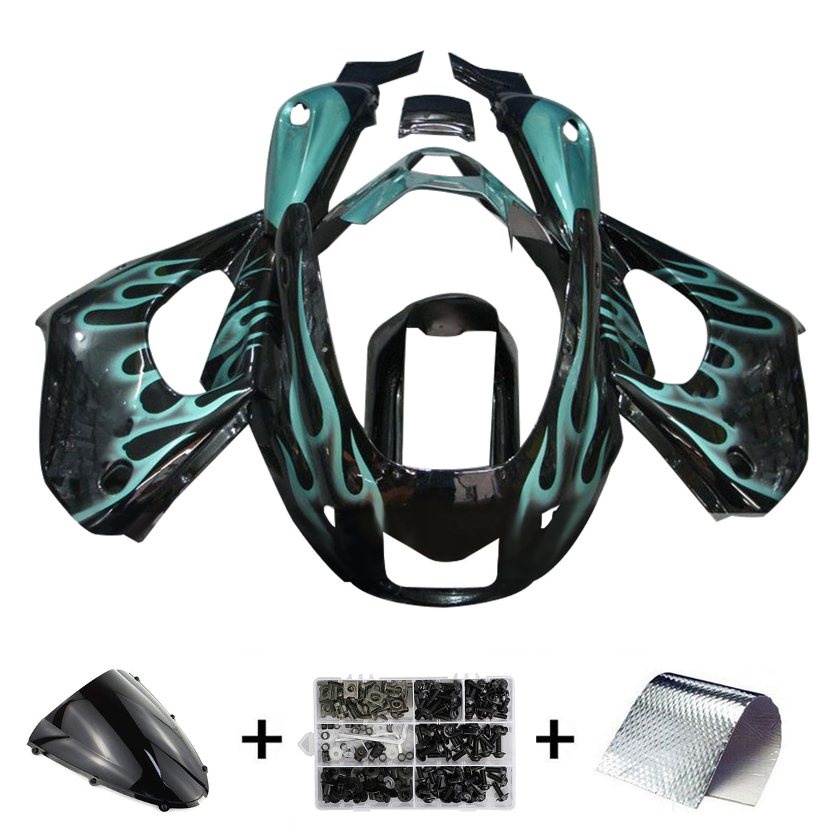 Amotopart 1997-2007 Yamaha YZF1000R Thunderace zwart wit blauw kuipset