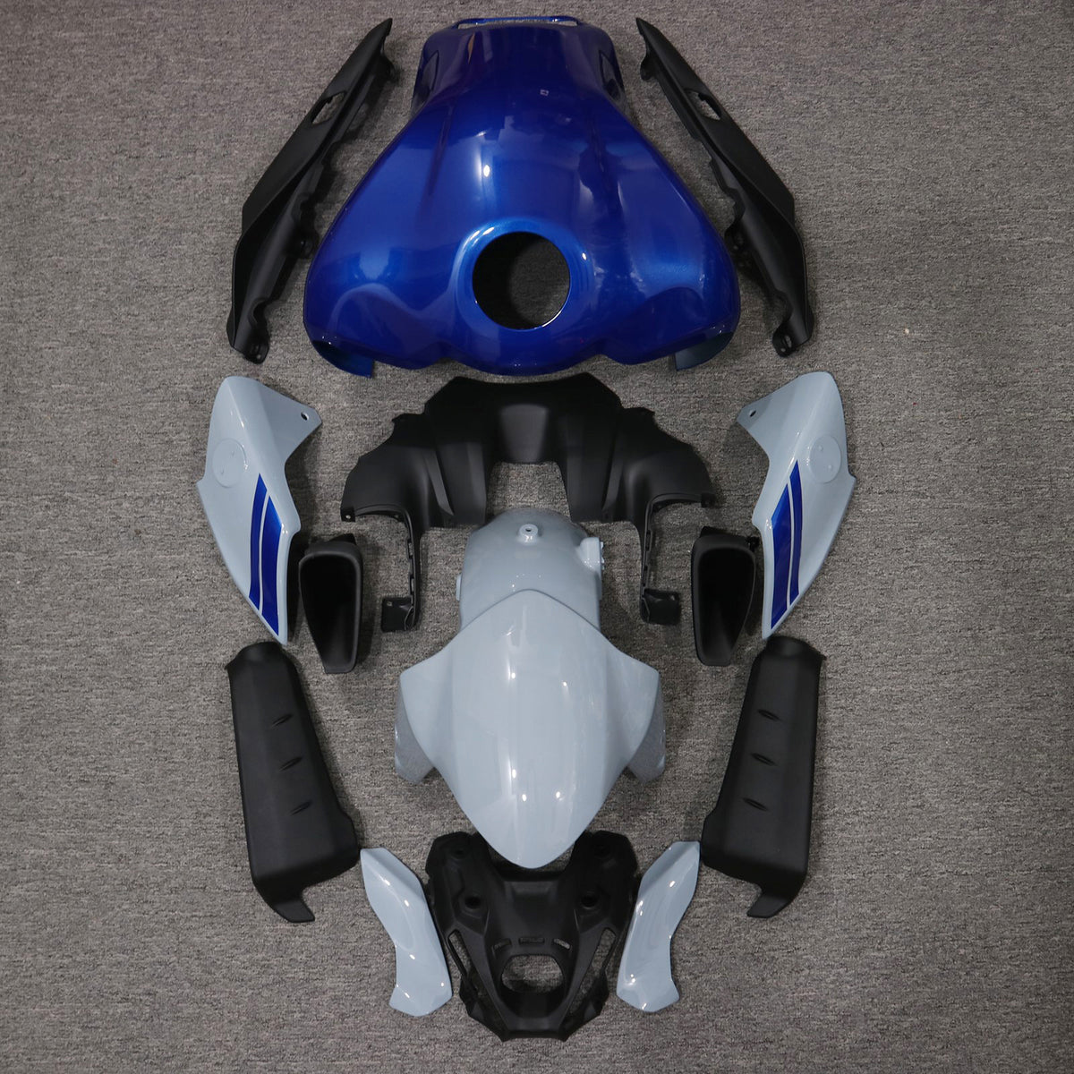 Amotopart 2021-2024 Yamaha MT-09 Blue Black Fairing Kit