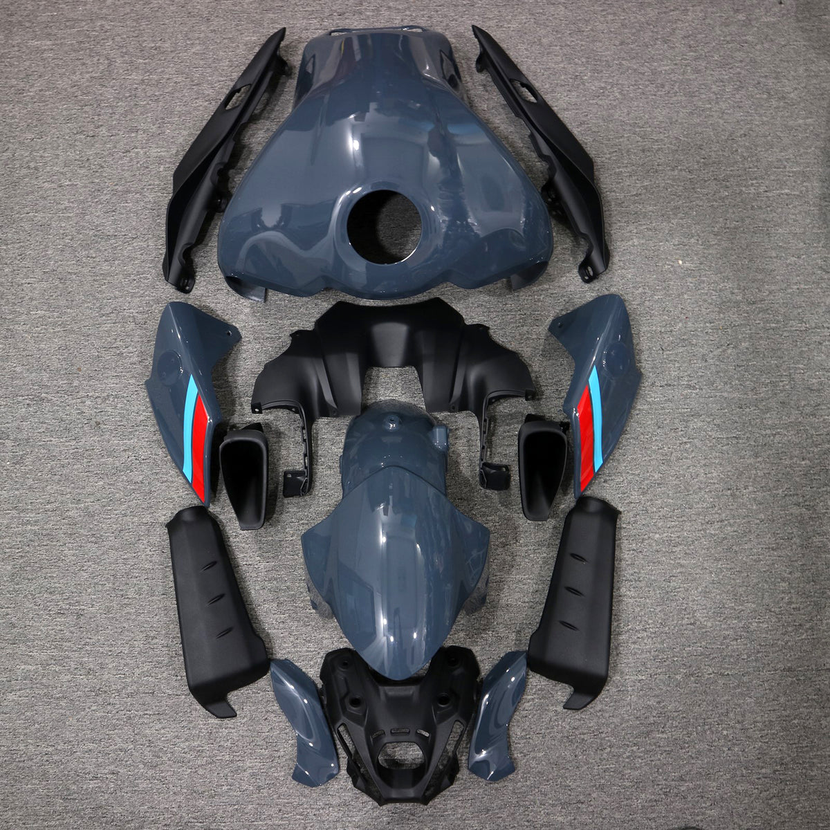 Amotopart 2021–2024 Yamaha MT-09 Blau Grau Schwarz Verkleidungsset