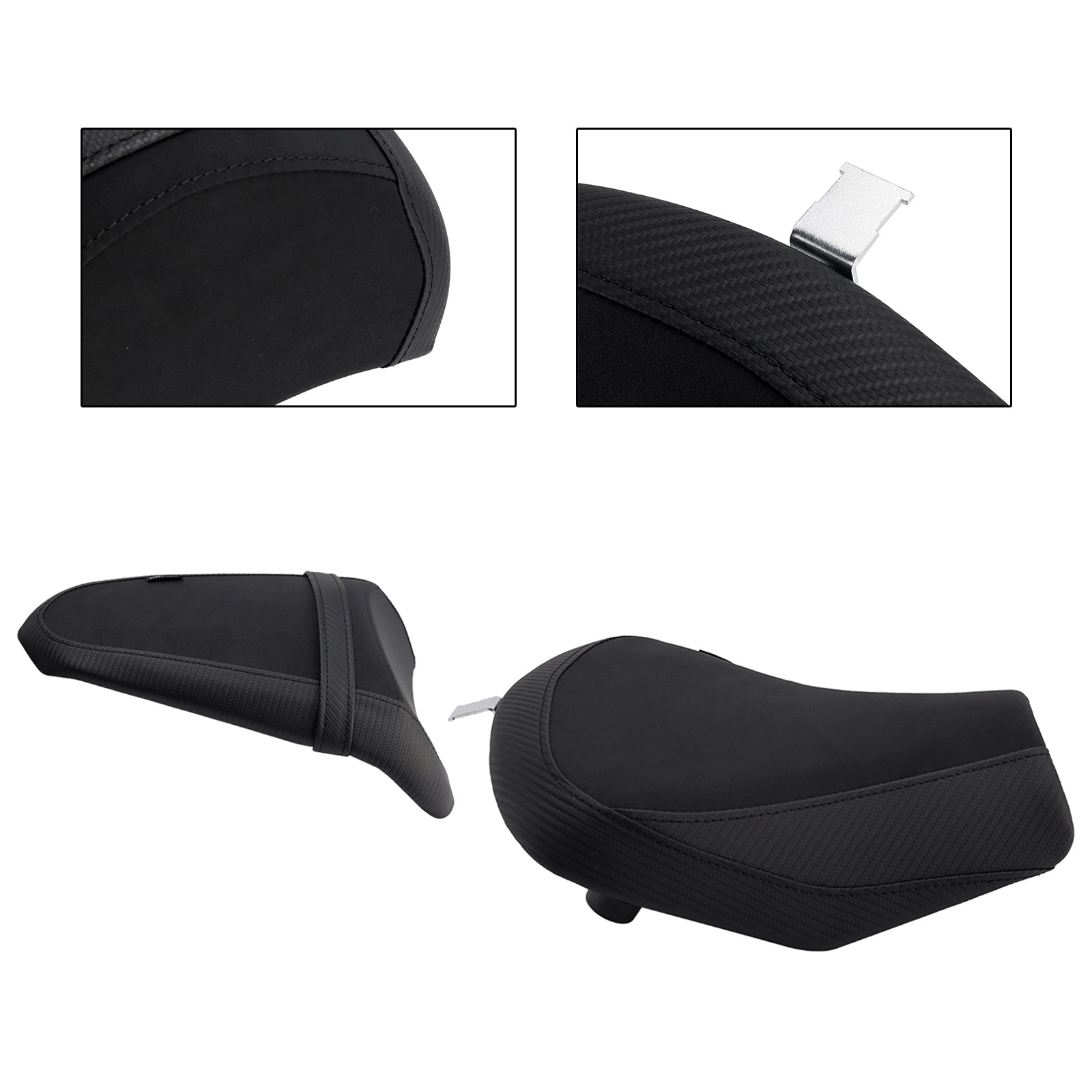 17-25 Kawasaki Ninja 650 Z650 Forhjul&REar Raider passagerpudesæt, sort