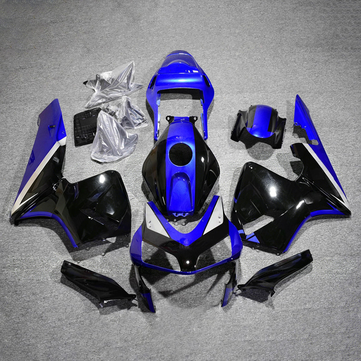 Kit carena Amotopart 2003-2004 Honda CBR600RR F5 blu nero