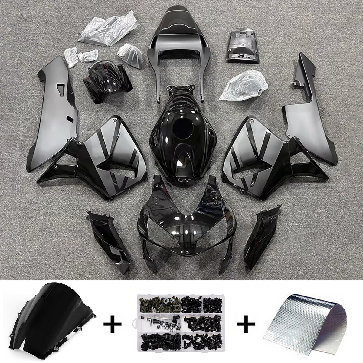 Amotopart 2003-2004 Honda CBR600RR F5 Black Fairing Kit