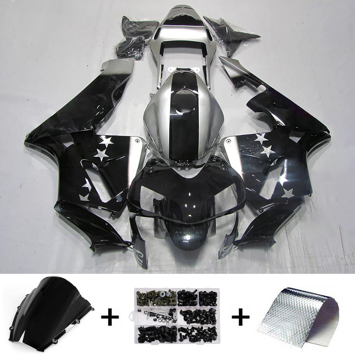 Amotopart 2003-2004 Honda CBR600RR F5 Black Fairing Kit