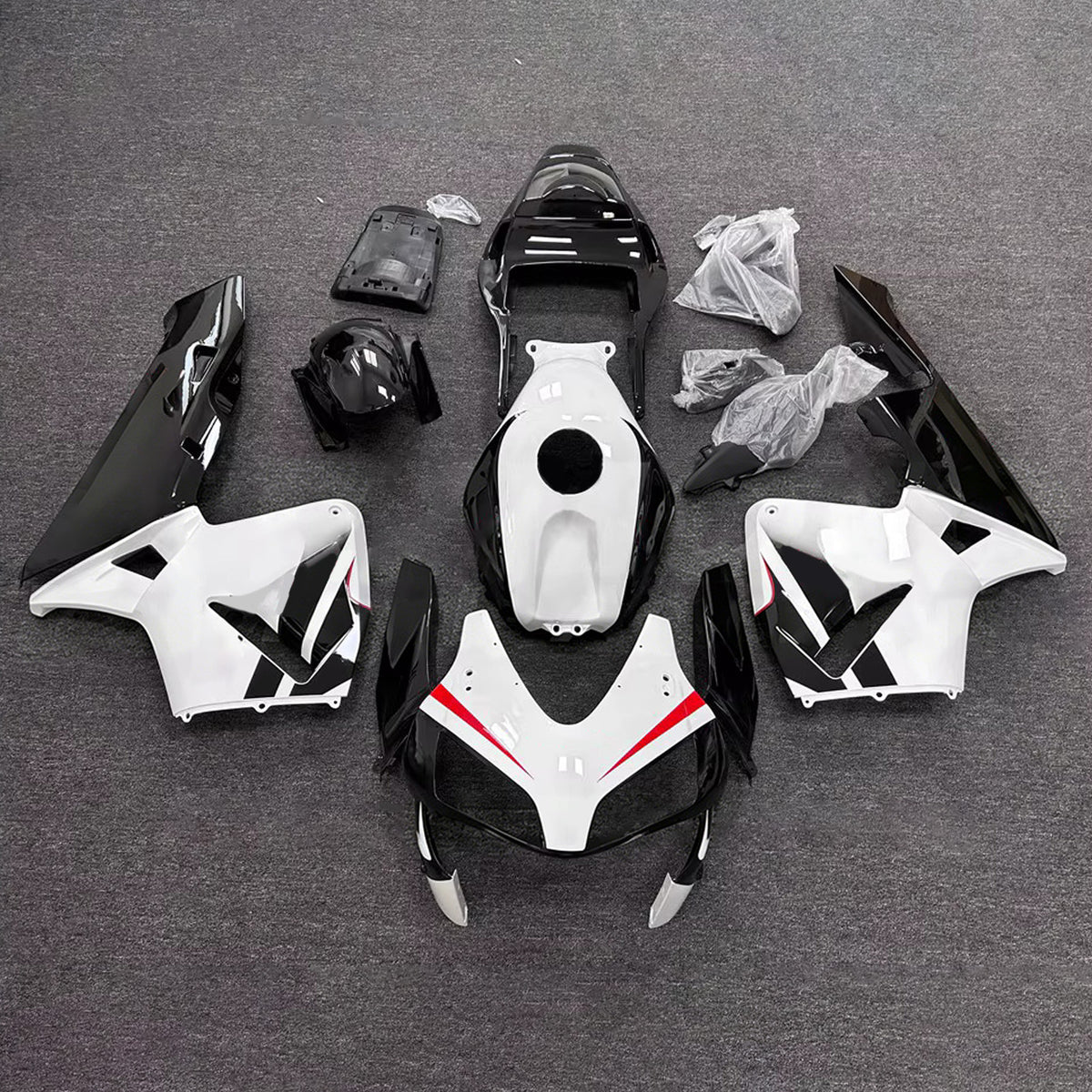 Amotopart 2003-2004 Honda CBR600RR F5 White Black Fairing Kit