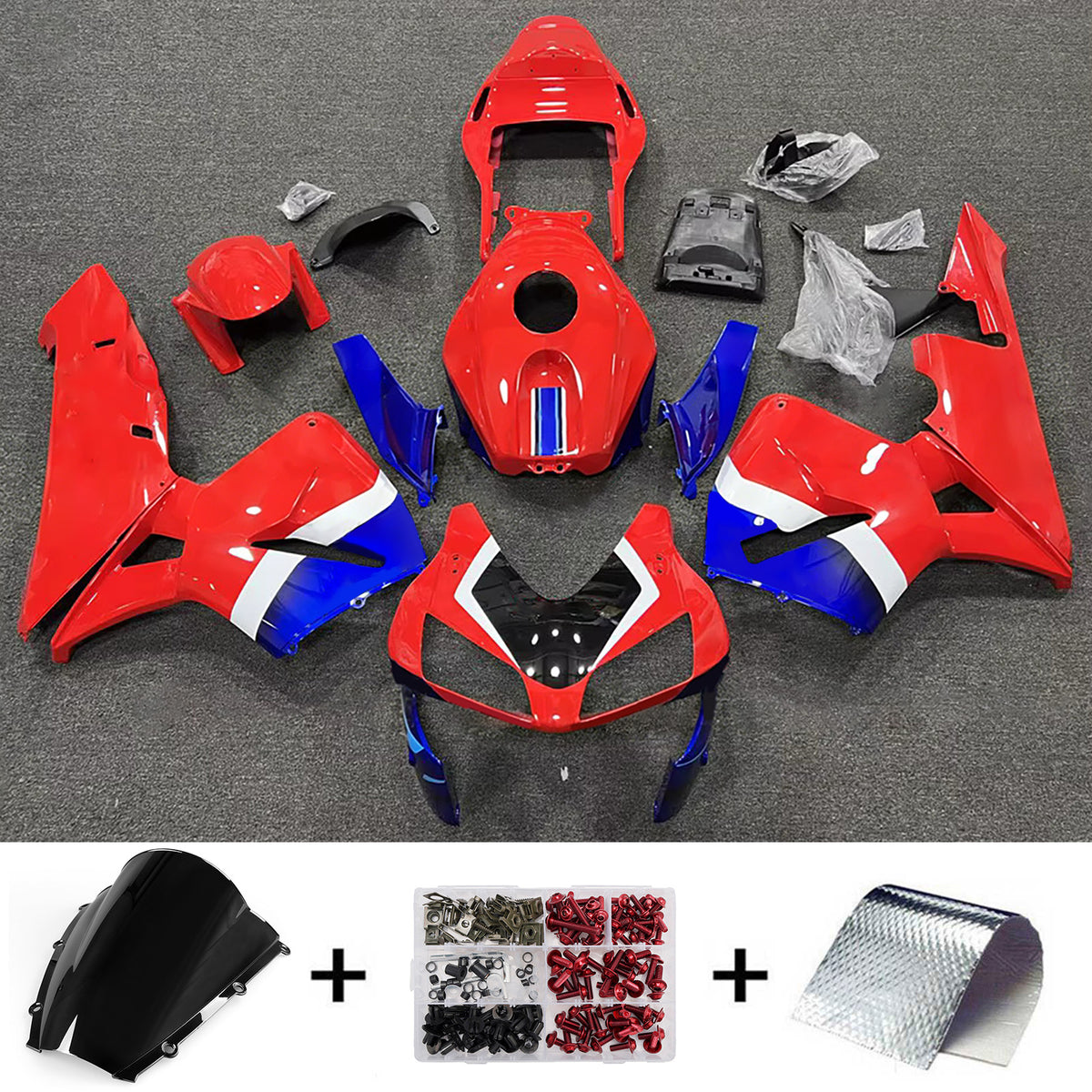 Amotopart 2003-2004 Honda CBR600RR F5 Red Fairing Kit
