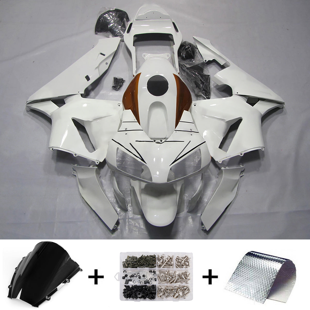 Amotopart 2003–2004 Honda CBR600RR F5 weißes Verkleidungsset