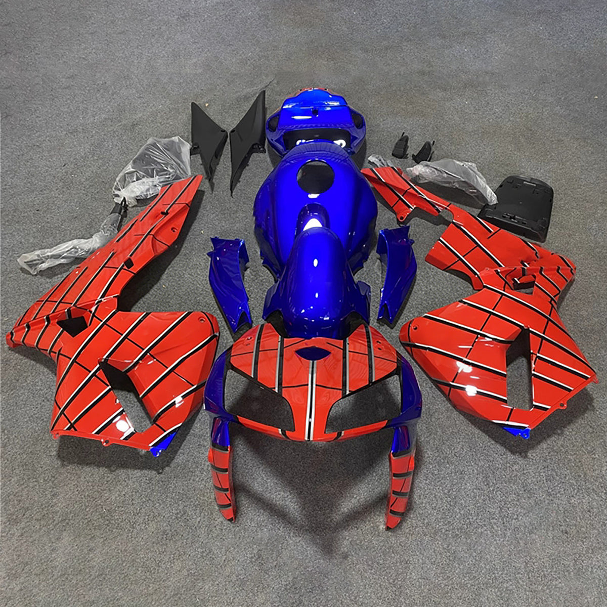 Amotopart 2005-2006 Honda CBR600RR F5 rood-blauwe kuipset