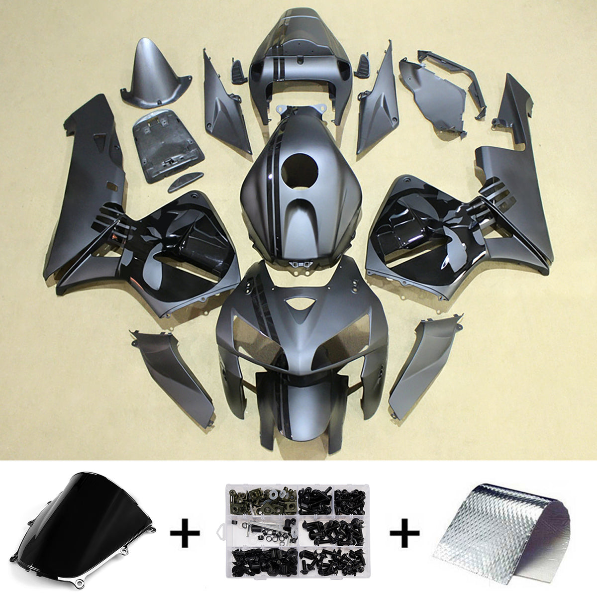 Amotopart 2005-2006 Honda CBR600RR F5 Black Fairing Kit