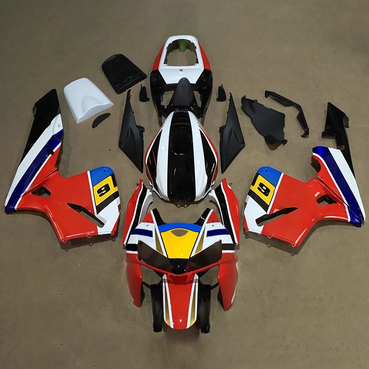 Amotopart 2005–2006 Honda CBR600RR F5 Rot Schwarz Verkleidungsset