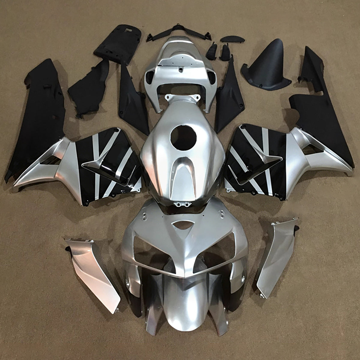 Amotopart 2005-2006 Honda CBR600RR F5 Silver Fairing Kit