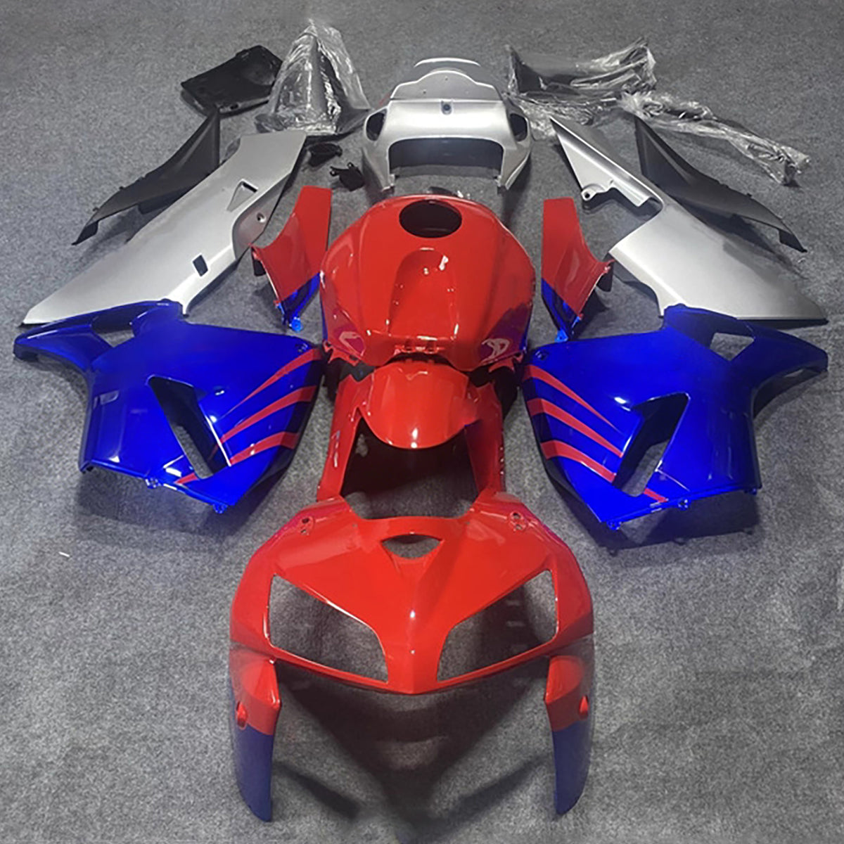 Amotopart 2005-2006 Honda CBR600RR F5 Red Blue Fairing Kit
