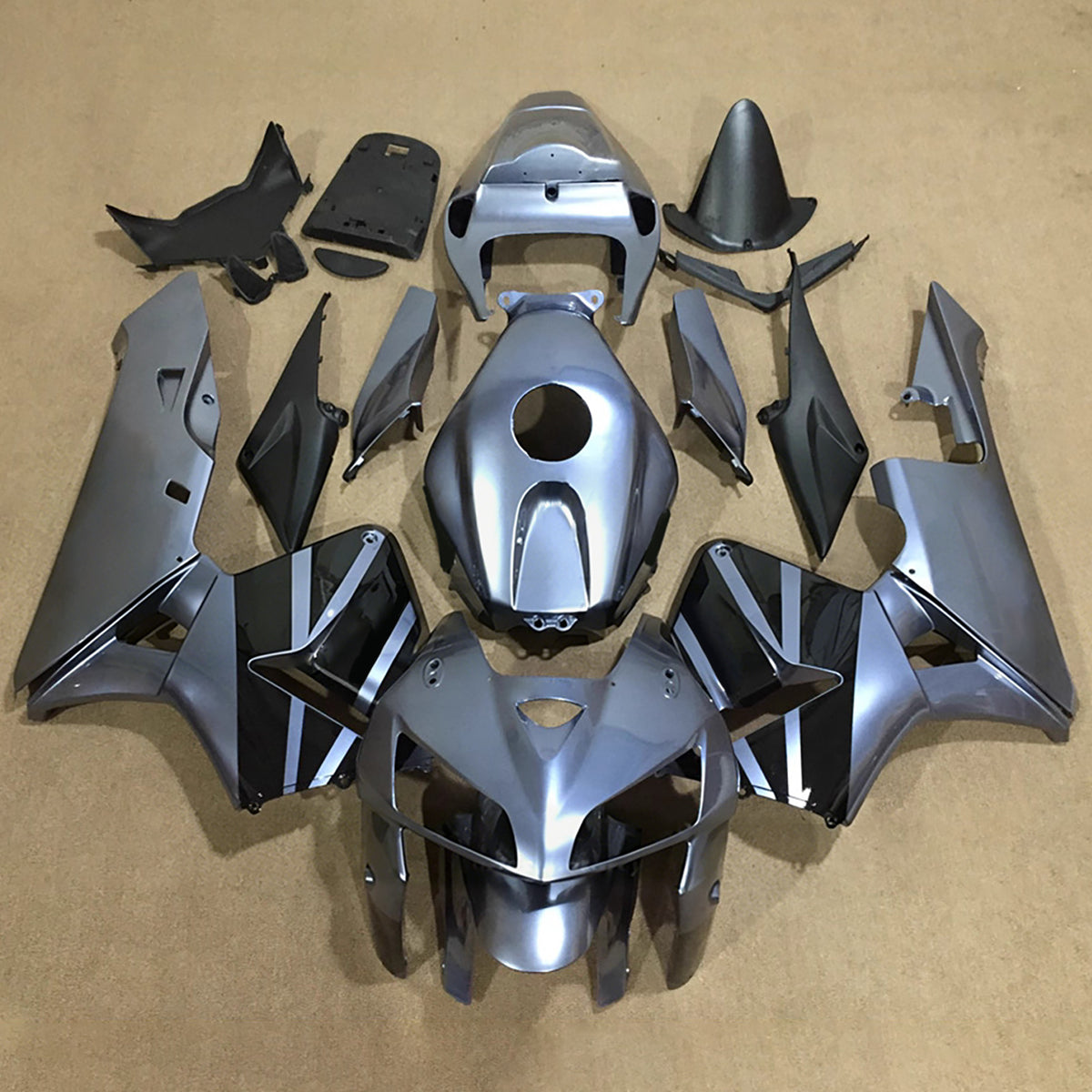 Kit de carenagem preta Amotopart 2005-2006 Honda CBR600RR F5