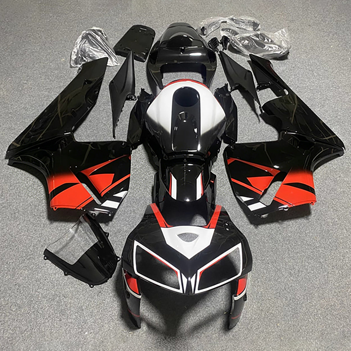 Kit carena Amotopart 2005-2006 Honda CBR600RR F5 nero rosso