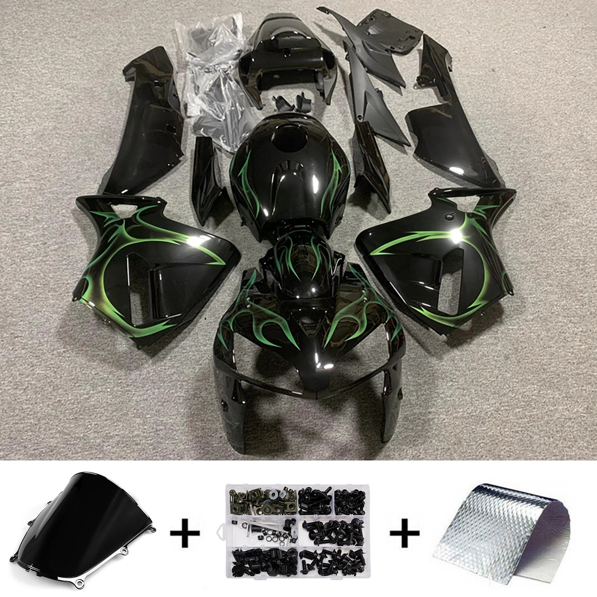 Amotopart 2005–2006 Honda CBR600RR F5 schwarzes Verkleidungsset