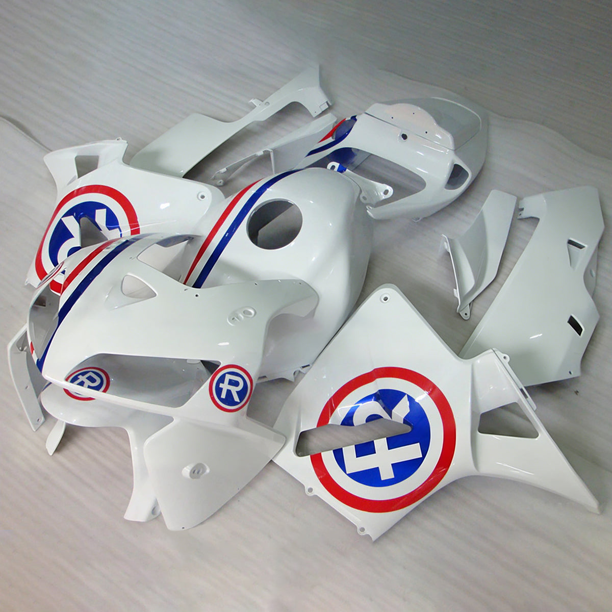 Amotopart 2005-2006 ホンダ CBR600RR F5 ホワイト フェアリングキット