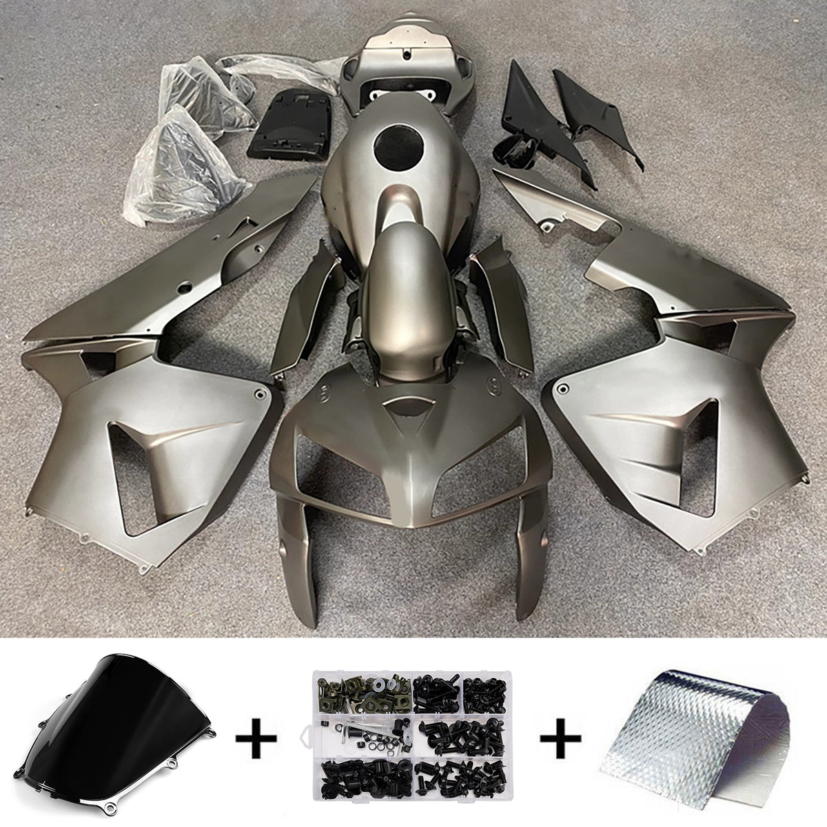 Amotopart 2005–2006 Honda CBR600RR F5 Silber Verkleidungsset