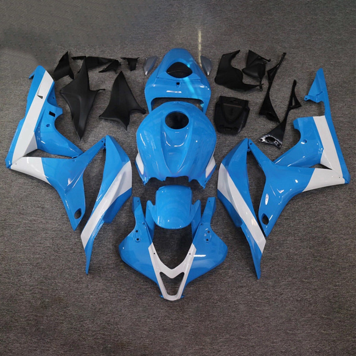 Amotopart 2007-2008 Honda CBR600RR F5 Blue White Fairing Kit